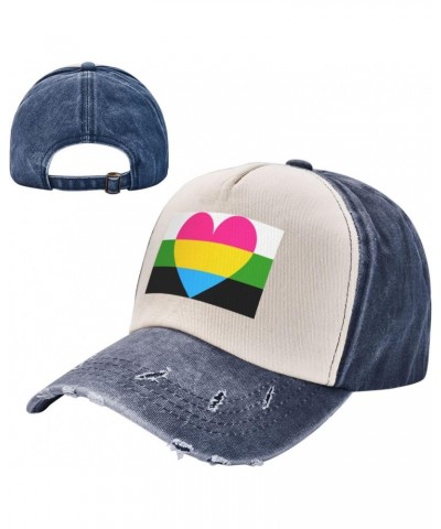 Pansexual Neutrois Pride Flag Baseball Cap Adult Adjustable Casual Duck Tongue Hat Golf Caps Trucker Hats Navy Blue $13.37 Ba...