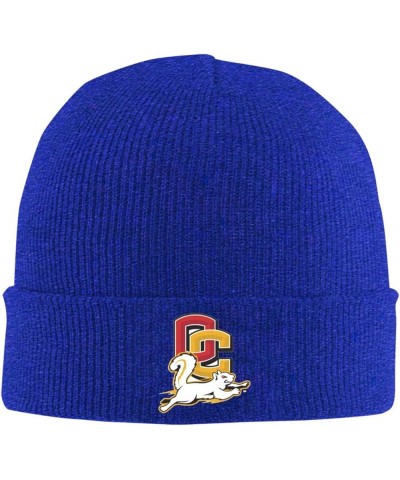 Oberlin College Logo Beanie Hat for Men and Women Winter Warm Hats Knit Slouchy Thick Skull Cap Blue $6.63 Skullies & Beanies