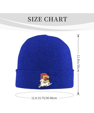 Oberlin College Logo Beanie Hat for Men and Women Winter Warm Hats Knit Slouchy Thick Skull Cap Blue $6.63 Skullies & Beanies