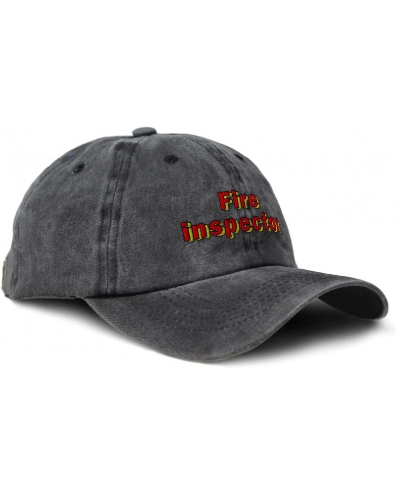 Soft Washed Baseball Cap Fire Inspector Cotton Dad Hats for Men & Women Black Design Only $14.26 Baseball Caps