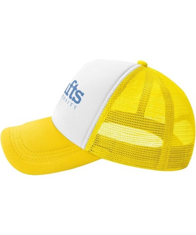 Tufts University Logo Trucker Hats for Both Men and Women - Mesh Baseball Snapback Hats Yellow $8.82 Baseball Caps