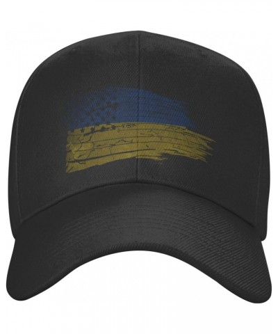 American USA Ukraine Half Flag Classic Duckbill Caps for Stylish Sun Protection Black $11.41 Baseball Caps