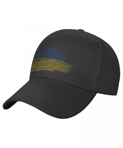 American USA Ukraine Half Flag Classic Duckbill Caps for Stylish Sun Protection Black $11.41 Baseball Caps