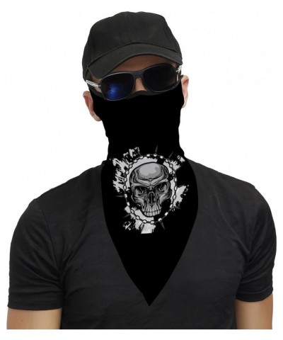 Skull Chain Unisex Face Mask Breathable Neck Gaiter Face Covers Ear Hanging Seamless Bandanas Scarf, xdgfd5645 $15.33 Scarves