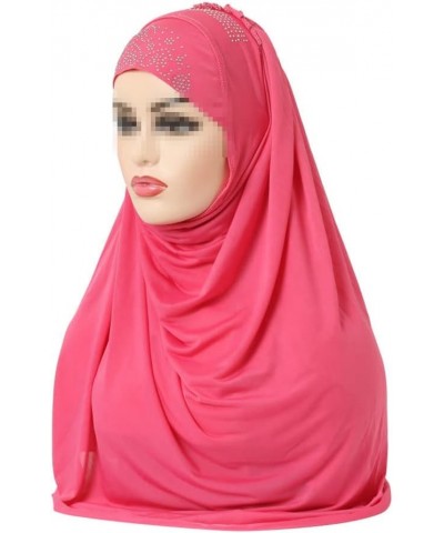 Women Fashion Muslim Hijab Islamic Scarf Shawl Headscarf Hat Pull On Wrap Ramadan Hijab Gray9 $14.91 Scarves