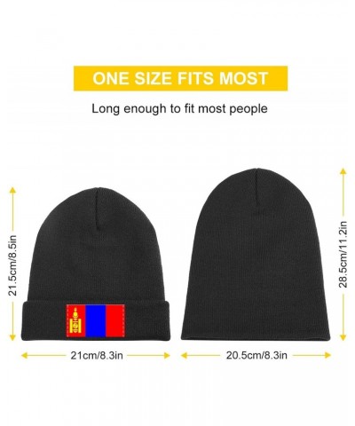 Mongolian Flag Classic Beanie, Warm ski hat, Soft Acrylic Knitted hat for Men and Women $10.20 Skullies & Beanies