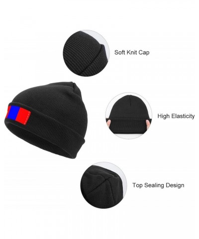 Mongolian Flag Classic Beanie, Warm ski hat, Soft Acrylic Knitted hat for Men and Women $10.20 Skullies & Beanies