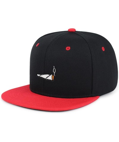 Joint Hip-Hop Snapback Hat Embroidered Baseball Cap Marijuana 22. Black/Red $11.99 Baseball Caps