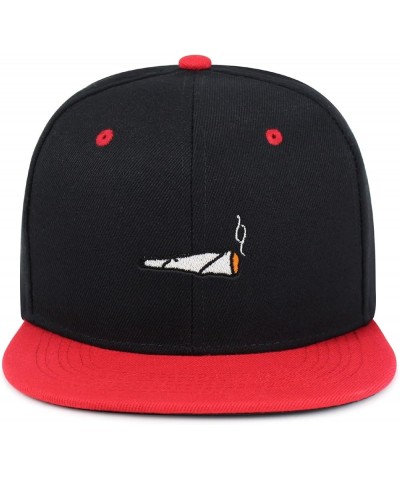 Joint Hip-Hop Snapback Hat Embroidered Baseball Cap Marijuana 22. Black/Red $11.99 Baseball Caps