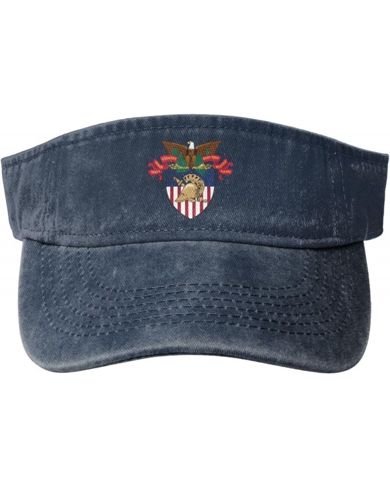 U.S. Military Academy Coat of Arms Sun Visor Hats for Women Men Sun Hat Vintage Golf Hat Adjustable Baseball Cap Navy Blue $1...