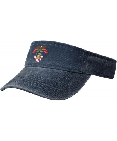 U.S. Military Academy Coat of Arms Sun Visor Hats for Women Men Sun Hat Vintage Golf Hat Adjustable Baseball Cap Navy Blue $1...