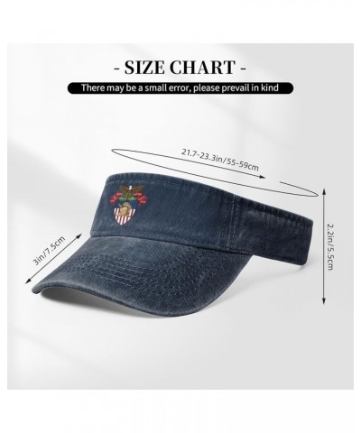 U.S. Military Academy Coat of Arms Sun Visor Hats for Women Men Sun Hat Vintage Golf Hat Adjustable Baseball Cap Navy Blue $1...