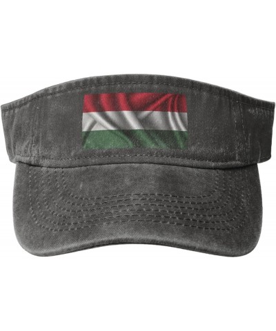 Silk Style Flag of Hungary Sun Visor Hats for Women Men Adjustable Sports Sun Hats Cotton Golf Cap Deep Heather $12.87 Visors