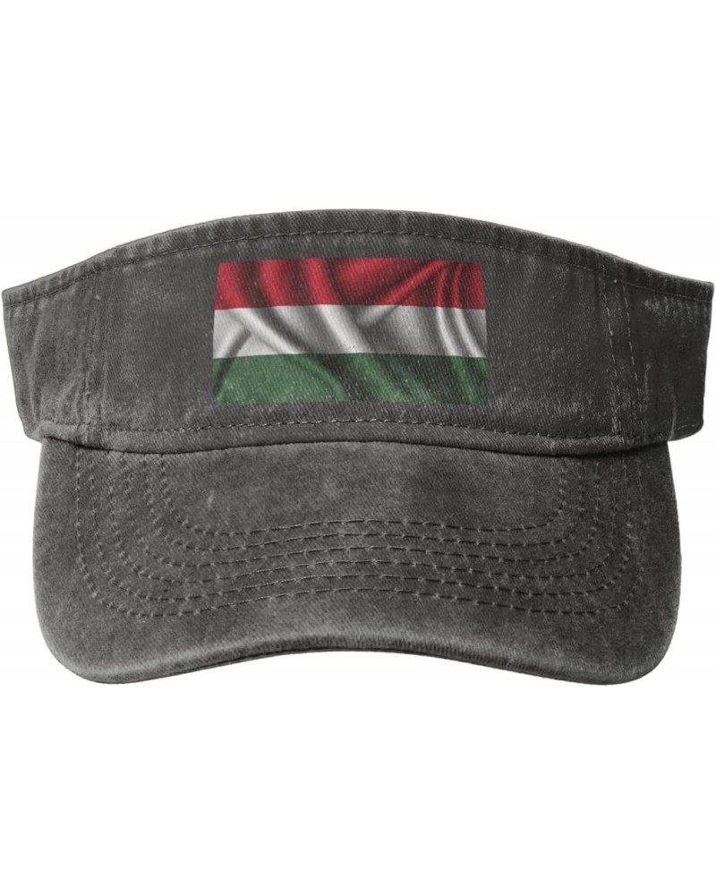 Silk Style Flag of Hungary Sun Visor Hats for Women Men Adjustable Sports Sun Hats Cotton Golf Cap Deep Heather $12.87 Visors