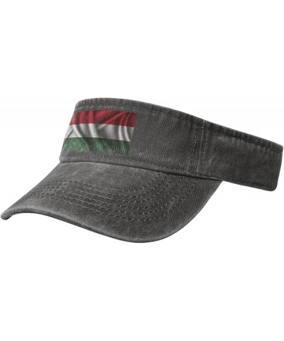 Silk Style Flag of Hungary Sun Visor Hats for Women Men Adjustable Sports Sun Hats Cotton Golf Cap Deep Heather $12.87 Visors