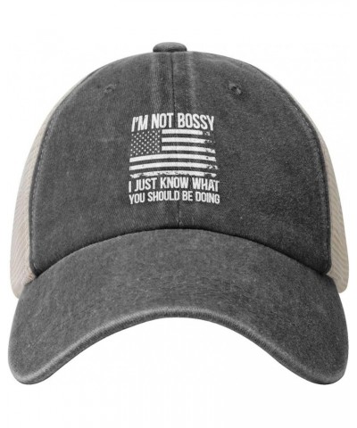 I'mBoss I Just Know What You Should Be Doing Mesh Hat Distressed Washed Cotton Trucker Hat Low Profile Summer Baseball Cap De...