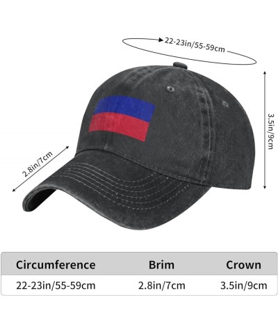 Flag of Haiti (Civil) Baseball Cap for Men Women Hats Adjustable Vintage Cowboy Hat Sun Hat Black $12.32 Cowboy Hats