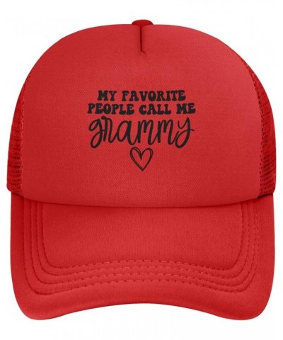 My Favorite People Call Me Grammys Cap Fashion Trucker Baseball Hat Unisex Red $8.69 Baseball Caps