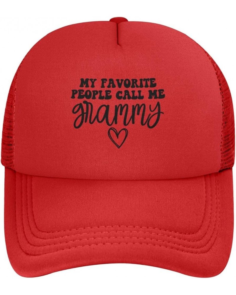 My Favorite People Call Me Grammys Cap Fashion Trucker Baseball Hat Unisex Red $8.69 Baseball Caps