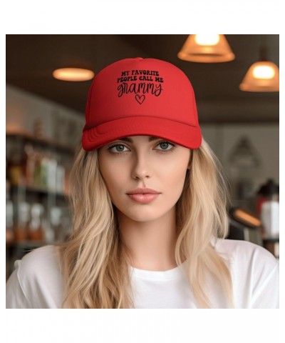 My Favorite People Call Me Grammys Cap Fashion Trucker Baseball Hat Unisex Red $8.69 Baseball Caps