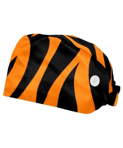 2 Pack Surgical Caps for Women and Men, Tie Back Scrub Hats with Sweatband, Abstract Animal Print Pattern $8.68 Skullies & Be...