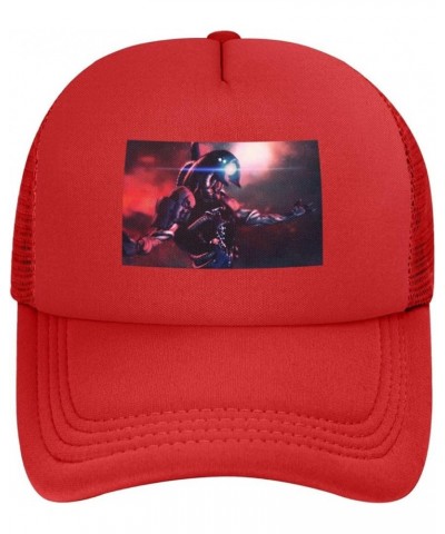 Game Mass Baseball Cap Effect 3D Printing Hip Hop for Men Women Adjustable Baseball Cap Black Red $11.15 Baseball Caps