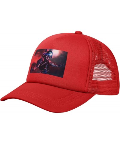 Game Mass Baseball Cap Effect 3D Printing Hip Hop for Men Women Adjustable Baseball Cap Black Red $11.15 Baseball Caps