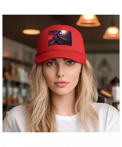 Game Mass Baseball Cap Effect 3D Printing Hip Hop for Men Women Adjustable Baseball Cap Black Red $11.15 Baseball Caps