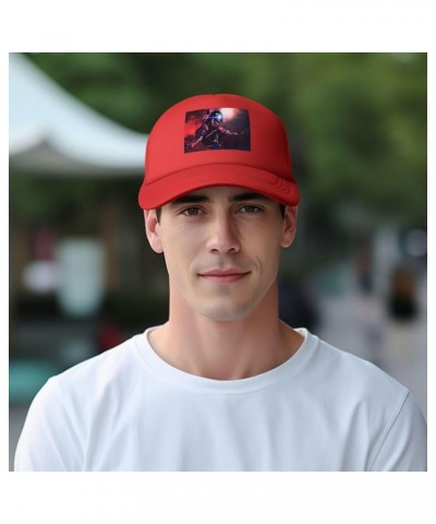 Game Mass Baseball Cap Effect 3D Printing Hip Hop for Men Women Adjustable Baseball Cap Black Red $11.15 Baseball Caps