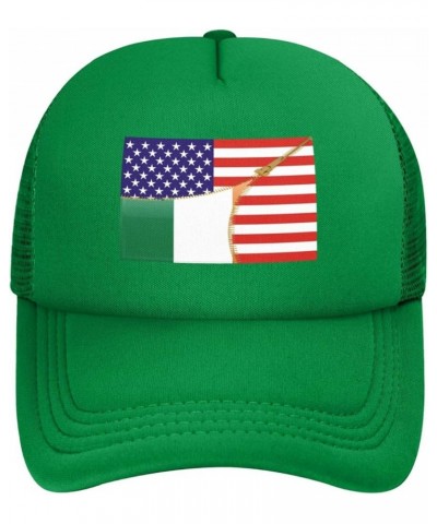 Dad Hat/Cap Mesh Baseball Cap Adjustable Trucker Hat Unisex Green $11.27 Baseball Caps