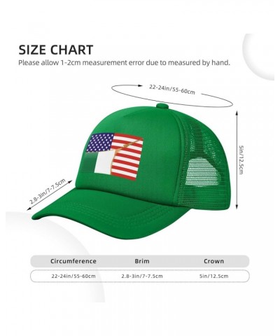 Dad Hat/Cap Mesh Baseball Cap Adjustable Trucker Hat Unisex Green $11.27 Baseball Caps