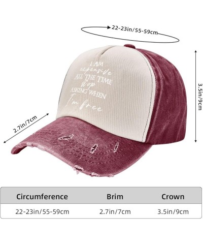 Men Women 100% Washed Cotton Baseball Hats Adjustable I Am Expensive All The Time Dad Hat Low Profile Trucker Cap Dark Red $1...