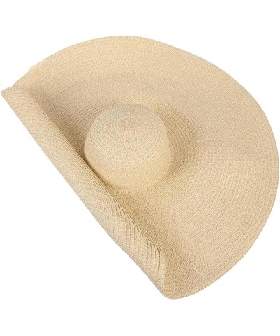 Women Summer Sun Hat Dome Beach Hat Outdoor Sun Protection Big Sunshade Hat Beige $22.81 Sun Hats