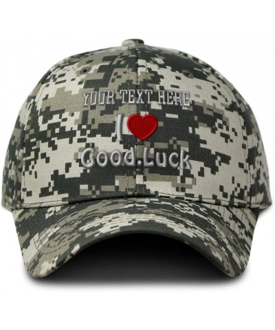 Custom Camo Baseball Cap I (Love) Pekingese Red Heart Pet Lovers Dogs Cotton Pixel Camo Personalized Text Here $12.80 Basebal...