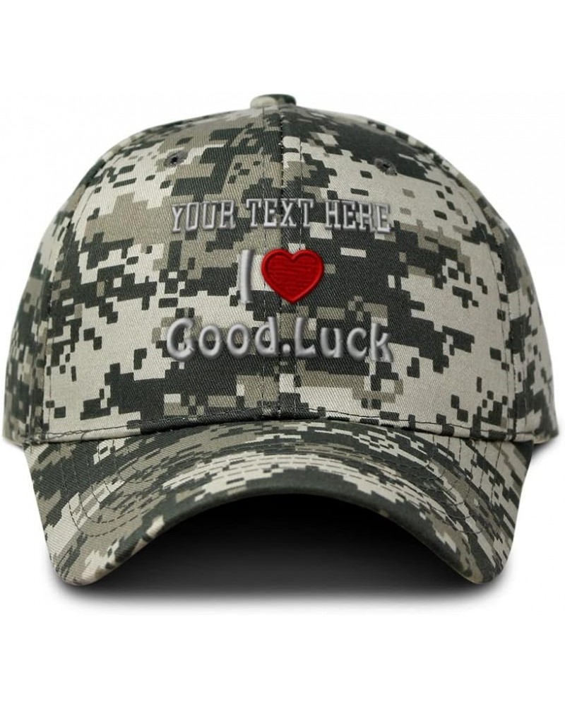 Custom Camo Baseball Cap I (Love) Pekingese Red Heart Pet Lovers Dogs Cotton Pixel Camo Personalized Text Here $12.80 Basebal...