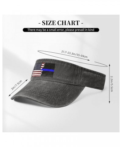 Ripped Style American and Thin Blue Line Flag Sun Hat Sun Visor Hats for Women Men Baseball Cap Golf Hats Deep Heather $10.65...