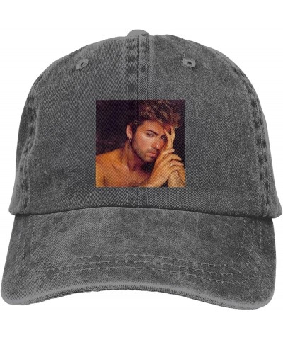 George Music Michael Hat Cap Custom Washed Distressed Vintage Denim Trucker Hat Men Women Classic Adjustable Black Deep Heath...