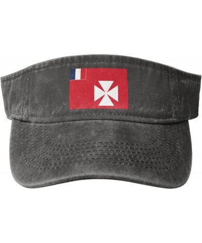 Flag of Wallis and Futuna (1910-1974) Sun Hat Sun Visor Hats for Women Men Baseball Cap Golf Hats Deep Heather $12.07 Visors