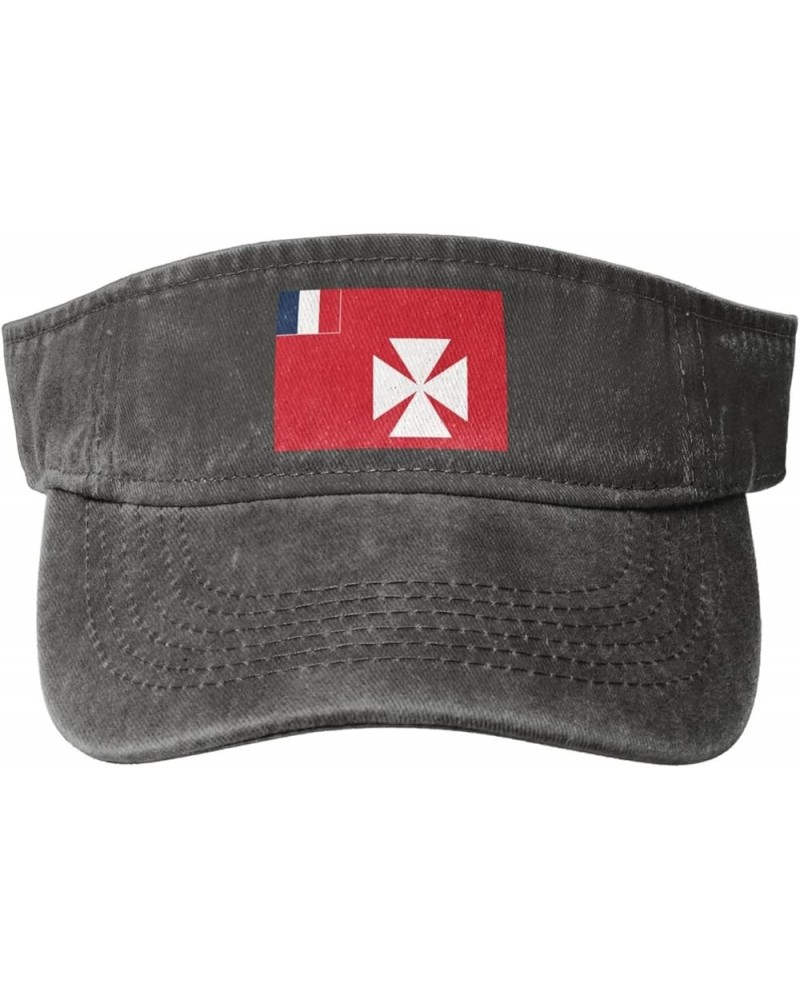 Flag of Wallis and Futuna (1910-1974) Sun Hat Sun Visor Hats for Women Men Baseball Cap Golf Hats Deep Heather $12.07 Visors