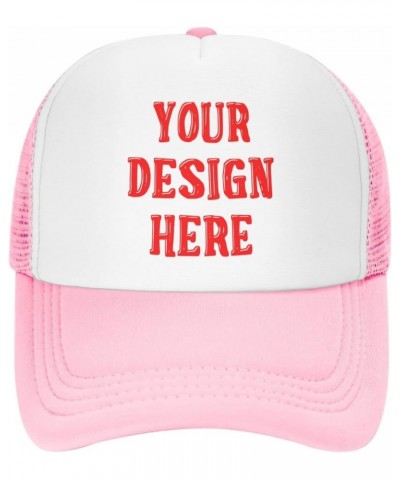 N/A" Personalized Baseball Cap Company Logo Text Picture Personalized Party Baseball Hat Cool Design Your Own Hats Hats Pink-...