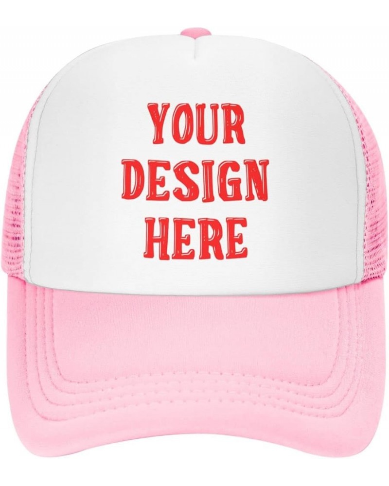 N/A" Personalized Baseball Cap Company Logo Text Picture Personalized Party Baseball Hat Cool Design Your Own Hats Hats Pink-...