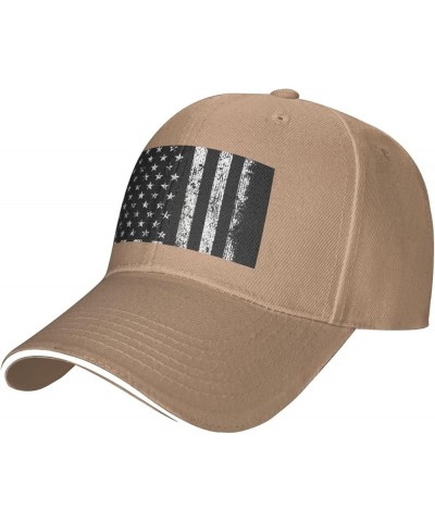 American Camouflage Print Casual Sandwich Baseball Caps, Adjustable Men's and Women's Caps, Classic Caps Natural $13.33 Baseb...