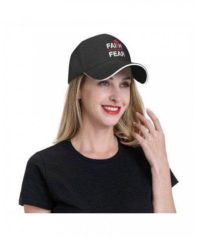 Christian Faith Over Fear Man's Woman's Baseball Cap Fashion Adjustable Baseball Cap Unisex Running Hat Black $11.97 Baseball...