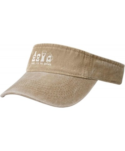 I'm Just Here for The Drinks Sun Visor Hats for Women Men Adjustable Sports Baseball Black Natural $9.49 Visors