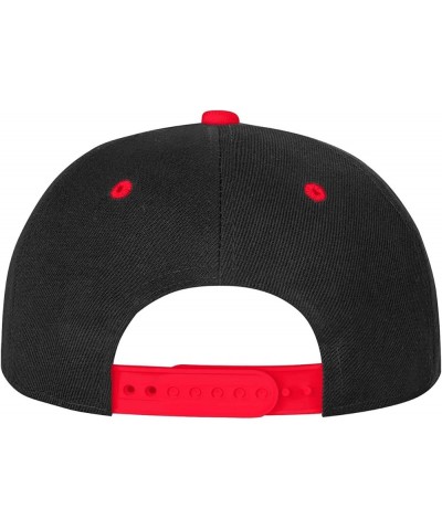 The Dog Holding The Bone Snapback Hat for Men Women Baseball Cap Trucker Flat Bill Hats Dad Caps Red $12.12 Baseball Caps