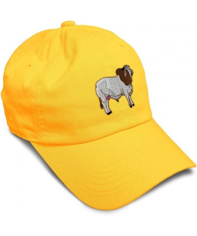 Soft Baseball Cap Western Horse Bull Farm Animal Cattle Brahman Cattle Cotton Tame Dad Hats for Men & Women Golden Yellow Des...