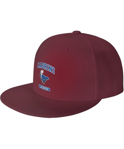 Cabrini University Logo Hats for Men Flat Bill Fitted Caps Hiphop Rap Adjustable Baseball Trucker Dad Hat Dark Red $24.75 Bas...