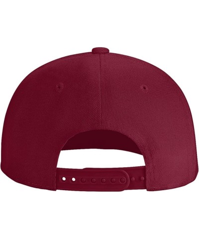 Cabrini University Logo Hats for Men Flat Bill Fitted Caps Hiphop Rap Adjustable Baseball Trucker Dad Hat Dark Red $24.75 Bas...