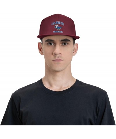 Cabrini University Logo Hats for Men Flat Bill Fitted Caps Hiphop Rap Adjustable Baseball Trucker Dad Hat Dark Red $24.75 Bas...