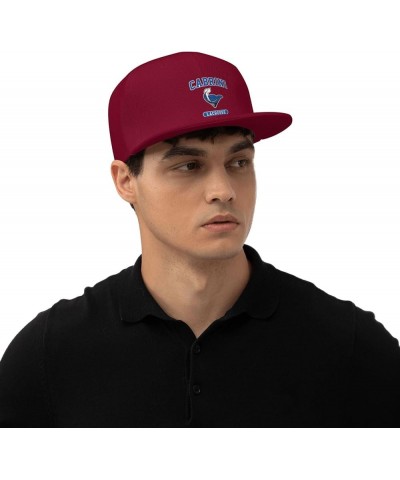 Cabrini University Logo Hats for Men Flat Bill Fitted Caps Hiphop Rap Adjustable Baseball Trucker Dad Hat Dark Red $24.75 Bas...